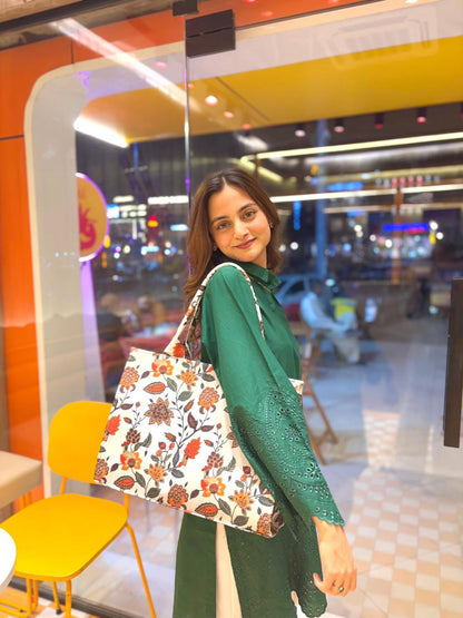 Premium Handcrafted Canvas Printed Tote Bag (SOTWB005)