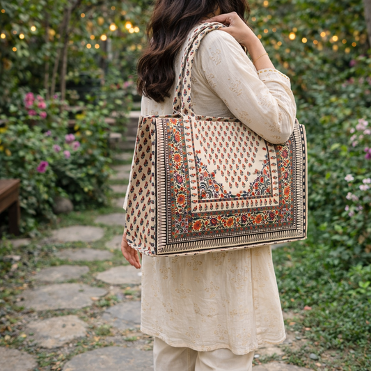 Premium Handcrafted Canvas Printed Tote Bag (SOTWB008)