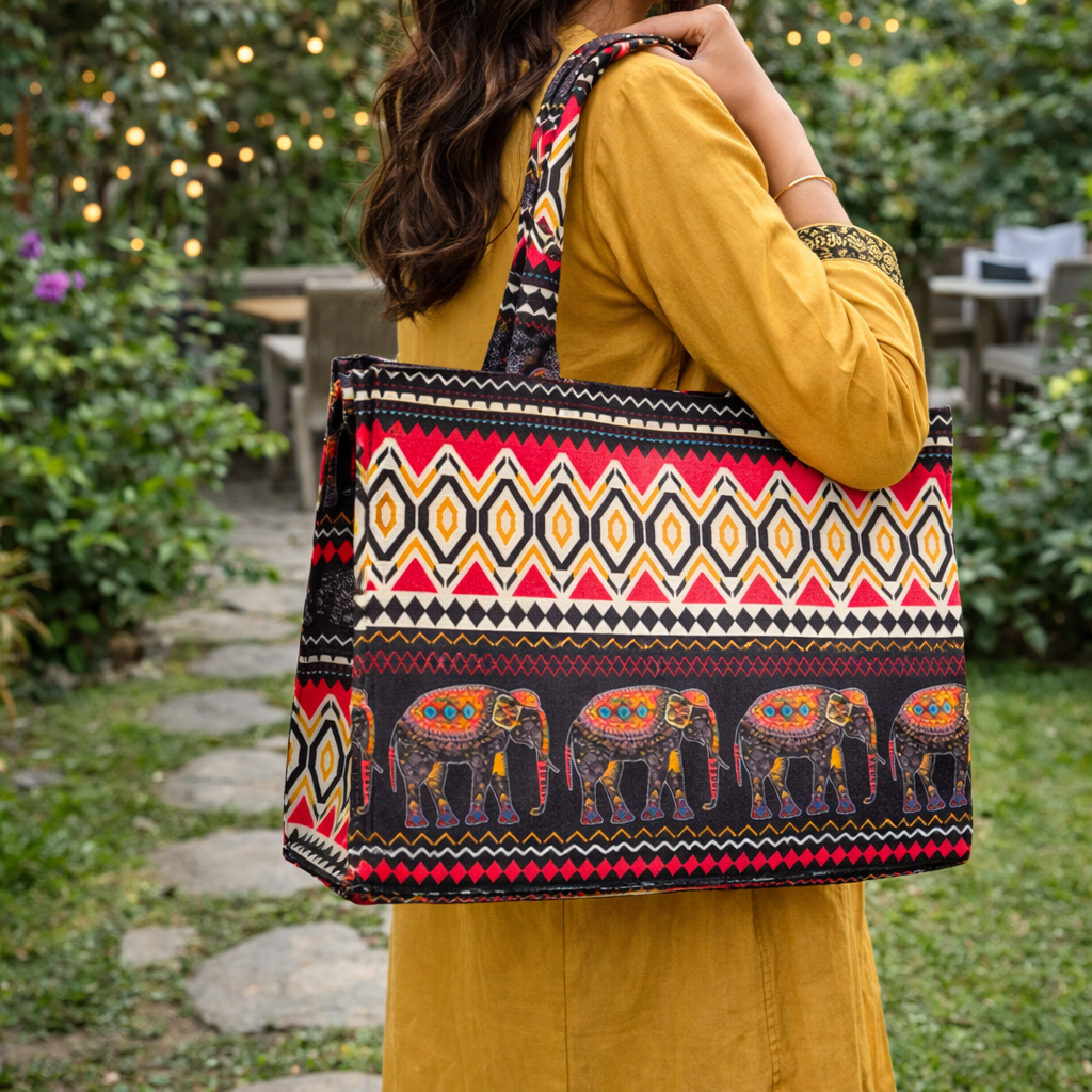 Premium Handcrafted Canvas Printed Tote Bag (SOTWB007)